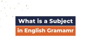 Subject in English grammar