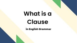 clause in English grammar